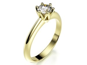 Zásnubný prsteň LOVE 057 žlté zlato 14kt