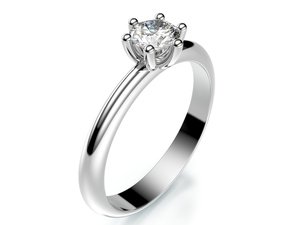 Zásnubný prsteň LOVE 063 biele zlato