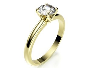 Zásnubný prsteň LOVE 100 žlté zlato