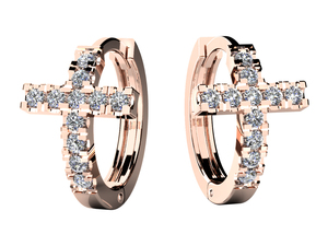 Náušnice Cross Ring