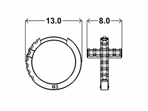 Náušnice Cross Ring