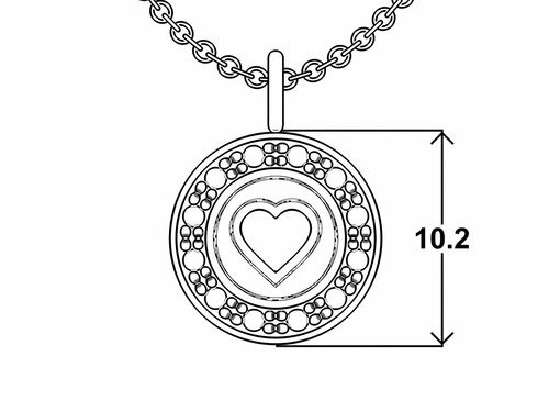 Prívesok Cute Heart with Stones