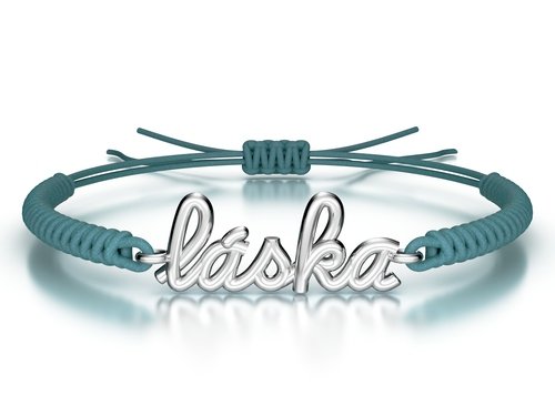 Náramok šnúrkový Láska
