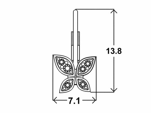 Detské náušnice MIA patent