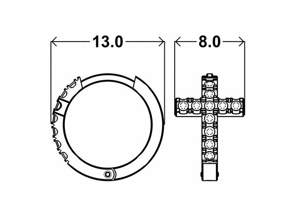 Náušnice Cross Ring