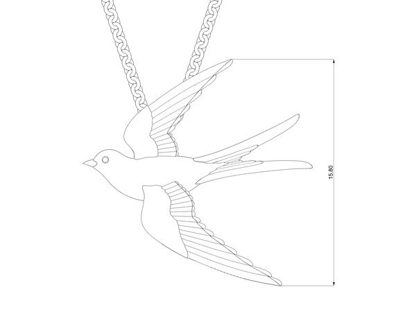 Prívesok Swallow