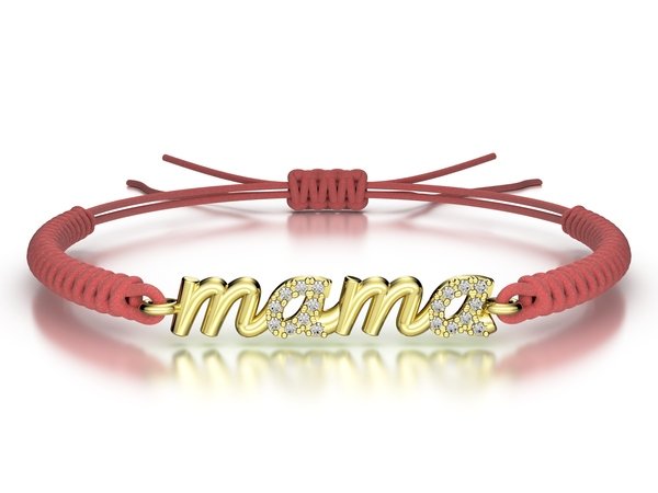 Náramok šnúrkový Mama s kamienkami