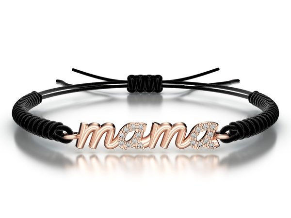 Náramok šnúrkový Mama s kamienkami