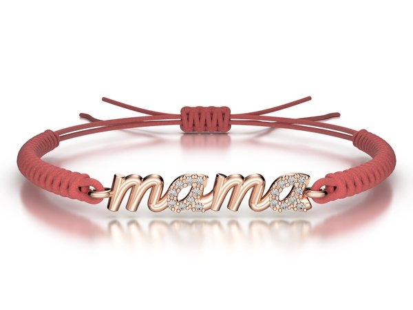 Náramok šnúrkový Mama s kamienkami
