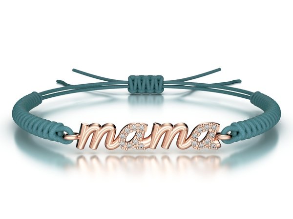Náramok šnúrkový Mama s kamienkami